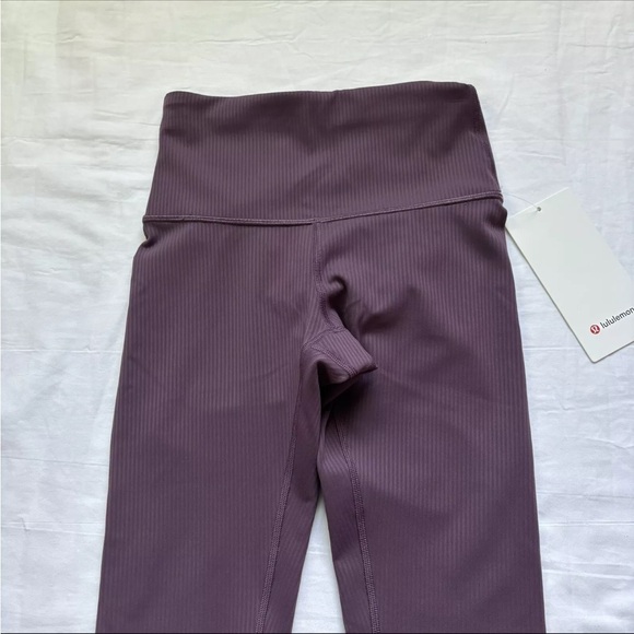 Lululemon Wunder Train Ribbed HR Tight 28" GPTH Grape Thistle Women's Size 2 - Picture 4 of 5